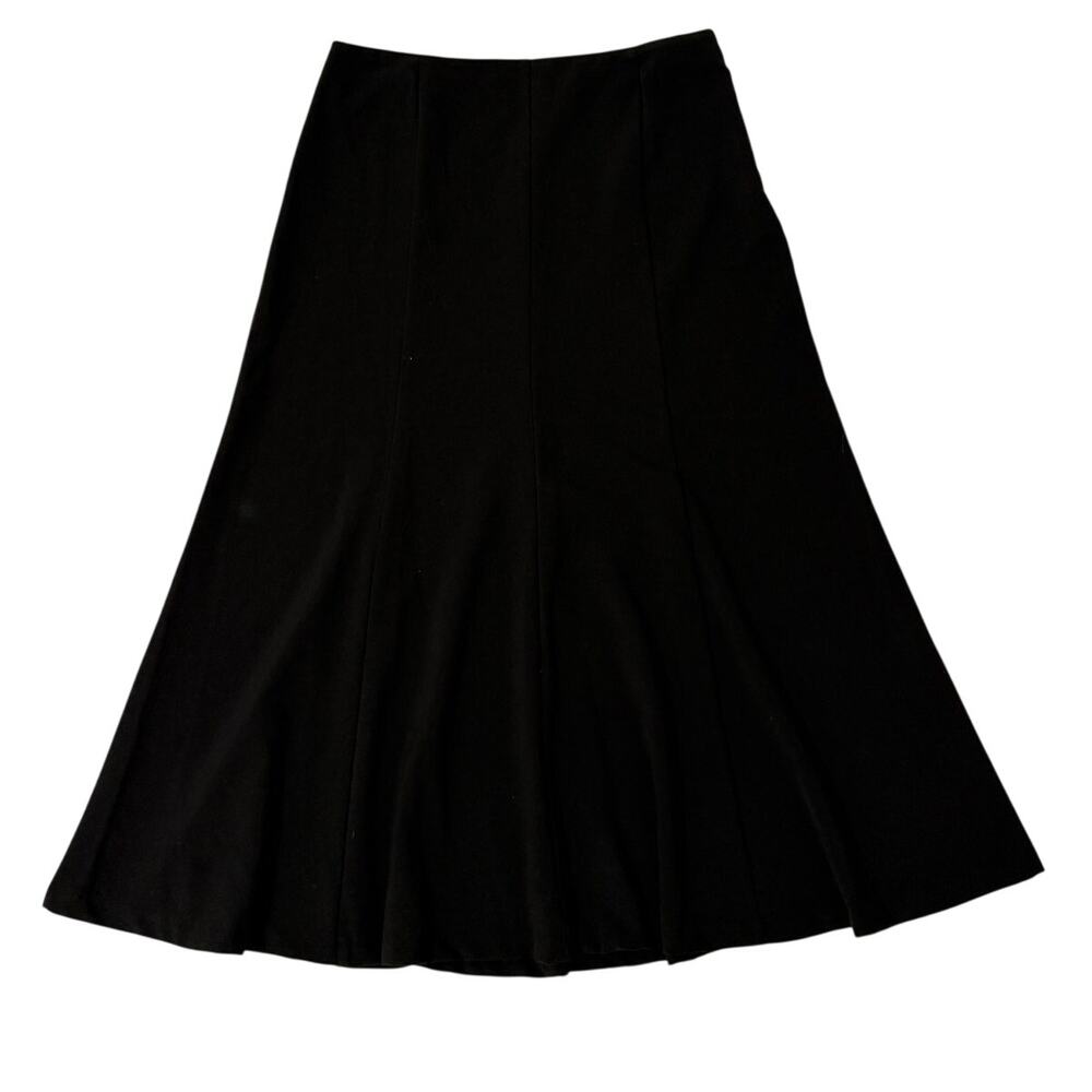 Kim Rogers Black A Line Gored Skirt, Size 12